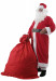 Traje de Papá Noel con abrigo de forro polar - completo de 10 elementos