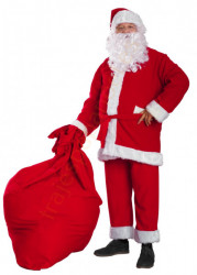Disfraz de Papá Noel de forro polar - completo de 9 elementos