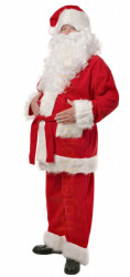 Disfraz deluxe de Papá Noel de forro polar - completo de 6 elementos